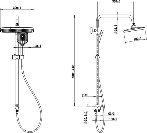 Душевая стойка STWORKI Готланд WH625-C хром в Белой Калитве