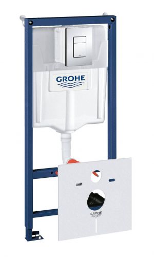 Система инстал. GROHE RAPID для подвесного унитаза (4 в1) квадратная кнопка 1,13 м.(38775001) в Белой Калитве